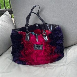 Valentina Vibrant Red and Purple Tote